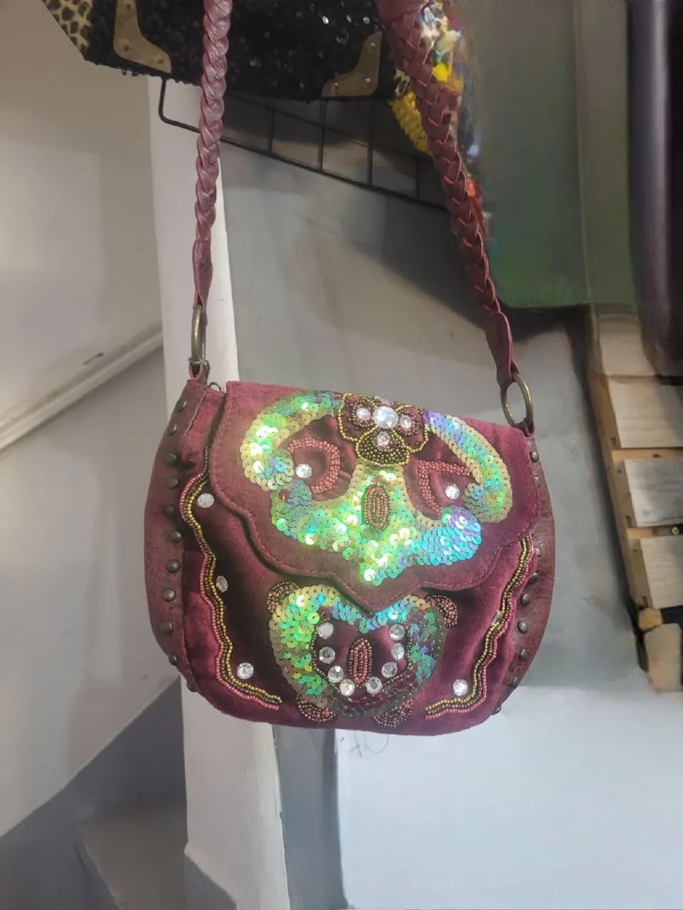 Bolsa vintage bordada Cristofoli 