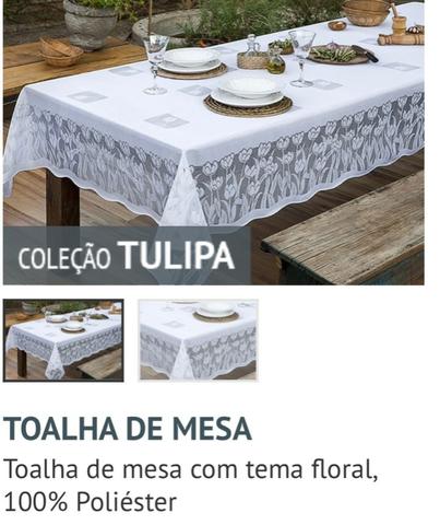 Toalha de mesa renda 10 cadeiras lugares - Foto 2