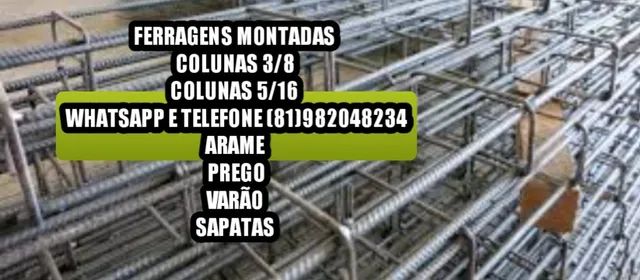 Coluna soldadas Colunas ferragens direto de fábrica - Materiais de  construção e jardim - Jardim Atlântico, Olinda 1242799584