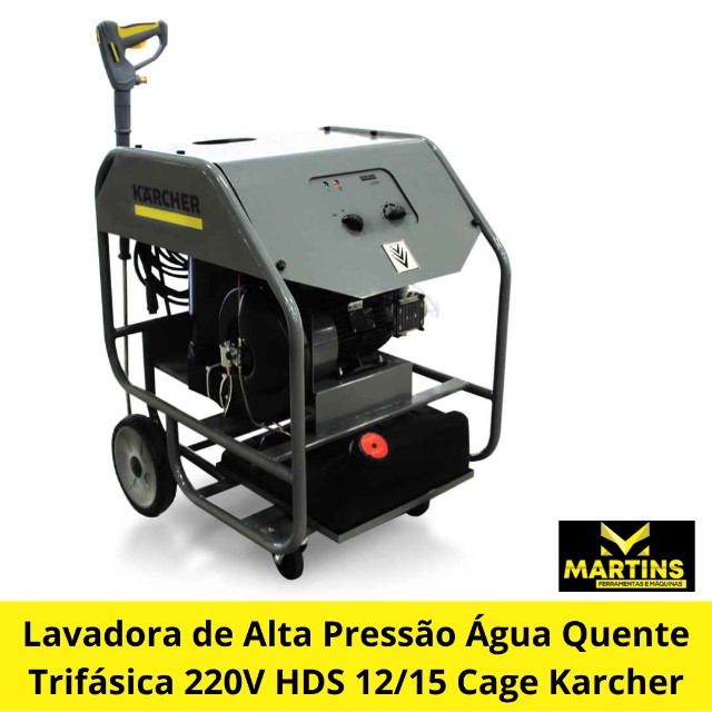 Lavadora de Alta Pressão Água Quente Trifásica 220V HDS 12/15 Cage Karcher - Foto 4