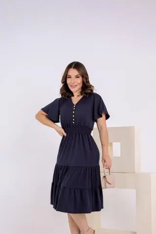 VESTIDOS LISOS CURTO LONGO ATACADO (GARANTIMOS COR E MODELO) - Foto 2