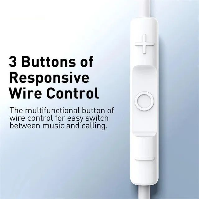Fone com fio original Baseus Encok H17 - Foto 4
