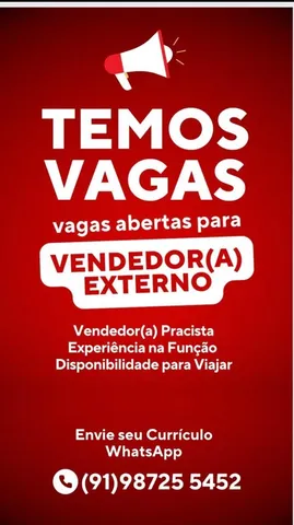 Vendedor(a) Externo - Viajante