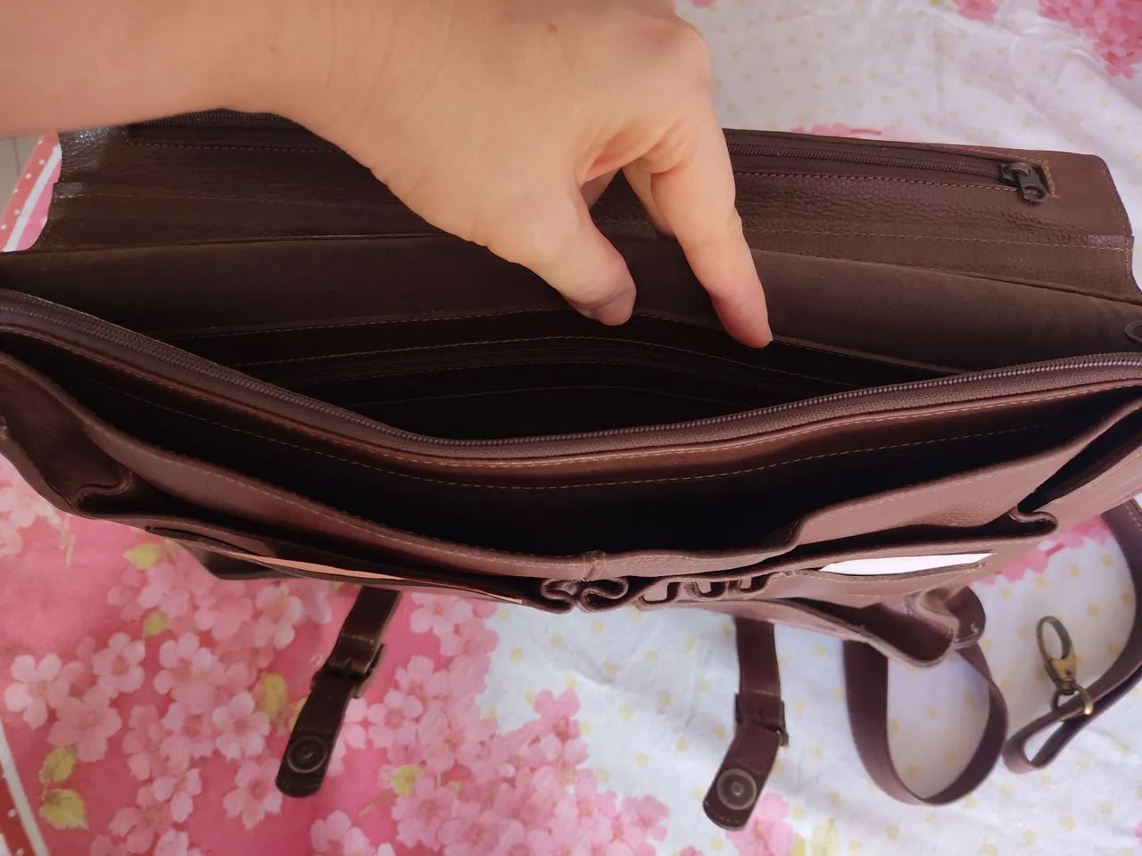 Bolsa transversal - Couro legítimo  - Foto 4