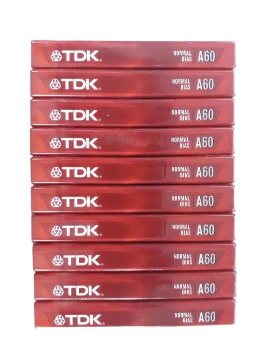 Fita cassete tdk A-60 virgens e lacradas 10 unidades