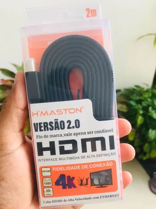 Cabo Hdmi Blindado 2m Alta Definição Novo - Garantia