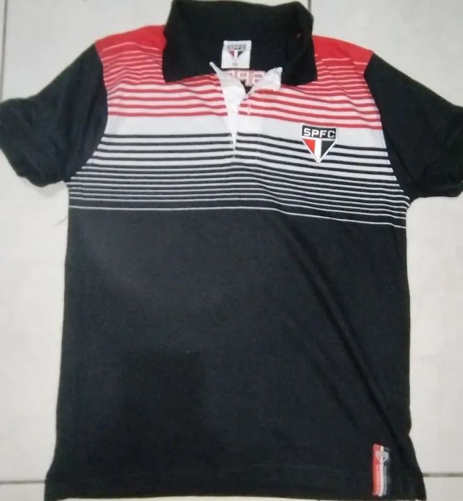 Camiseta Polo infantil Original do São Paulo FC - Tamanho M 3-9 anos  
