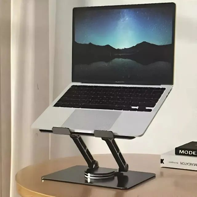 Suporte De Mesa Metal Rotativo 360° Para Notebook Tablet - Foto 5