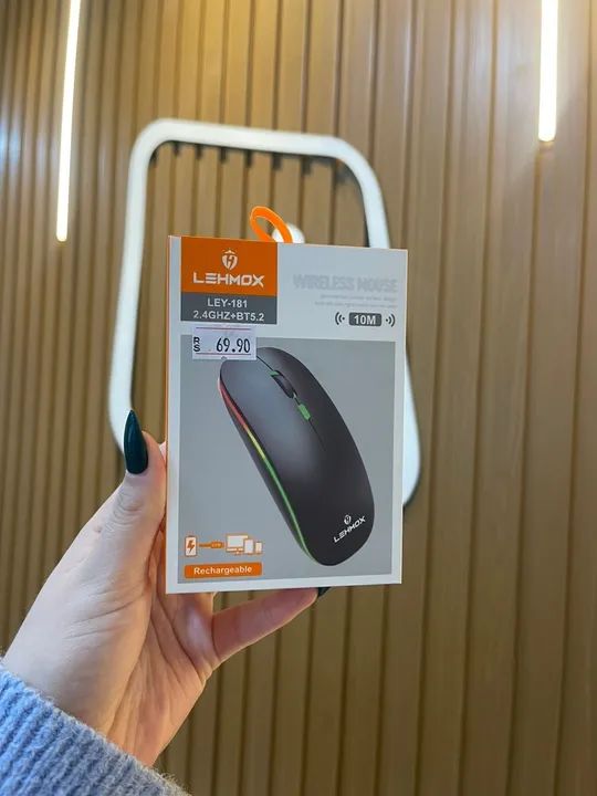 Mouse Wireless Recarregável 