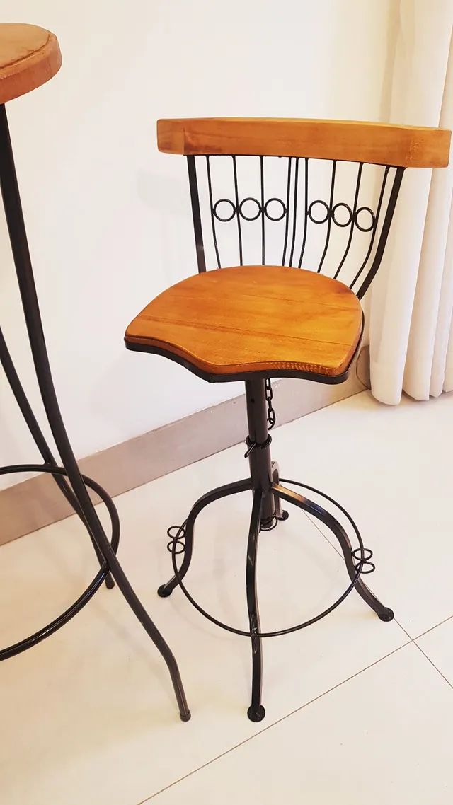 Banqueta Gourmet Bar Ajustável Até 70cm - Foto 2