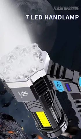 Lanterna tática recarregável USB completa com vários modos de luzes  - Foto 2