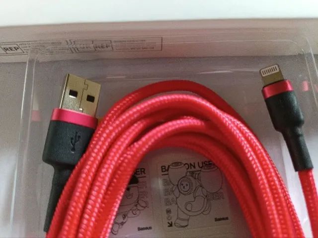 Cabo Iphone 8 ao 14 Baseus 3metros 2A  reforçado cabo lightning  - Foto 3