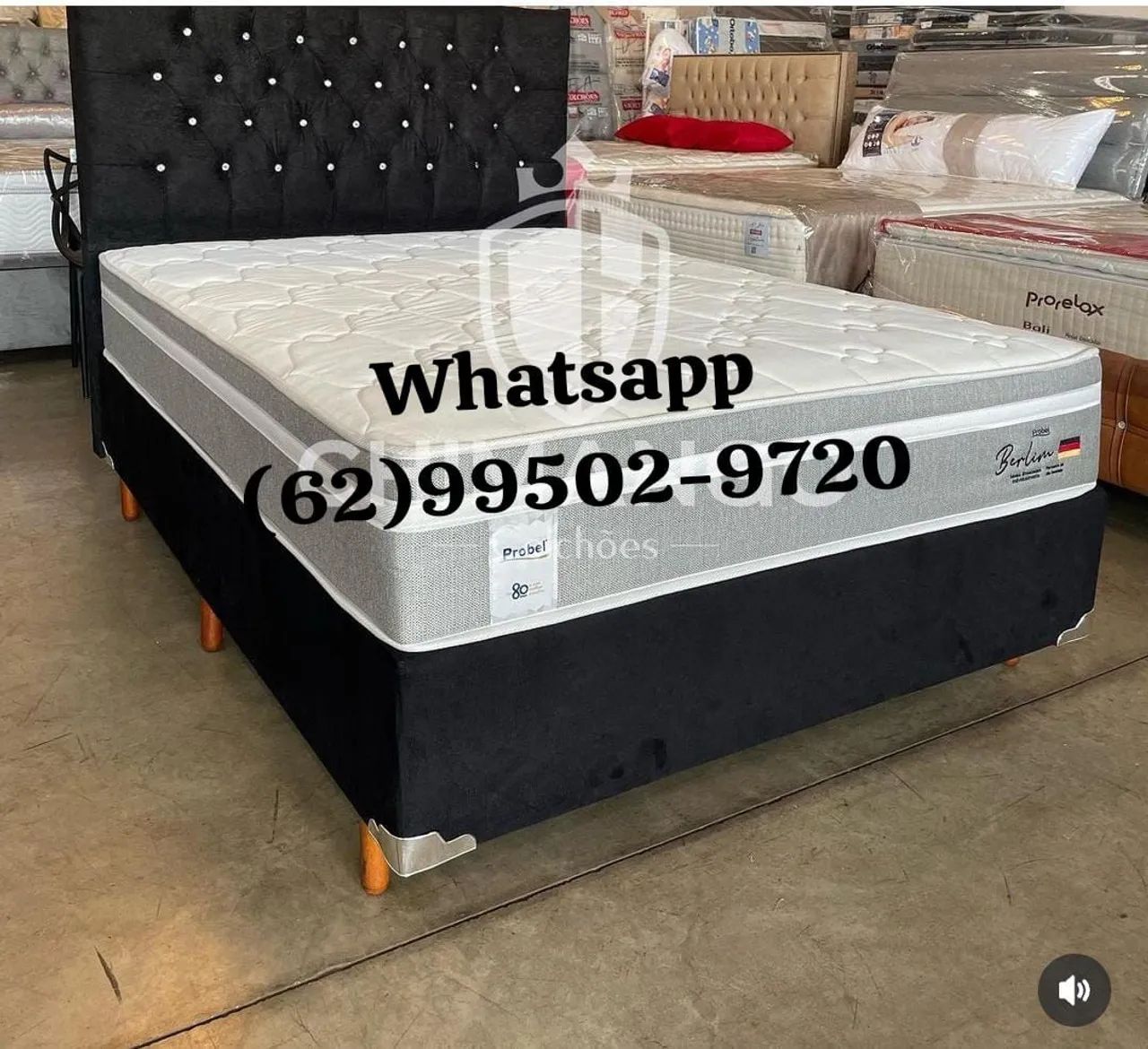 Cama conjunto base colchão casal Berlim Probel