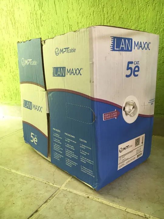Cabo de Rede LAN MAXX CAT 5e - 305 Metros