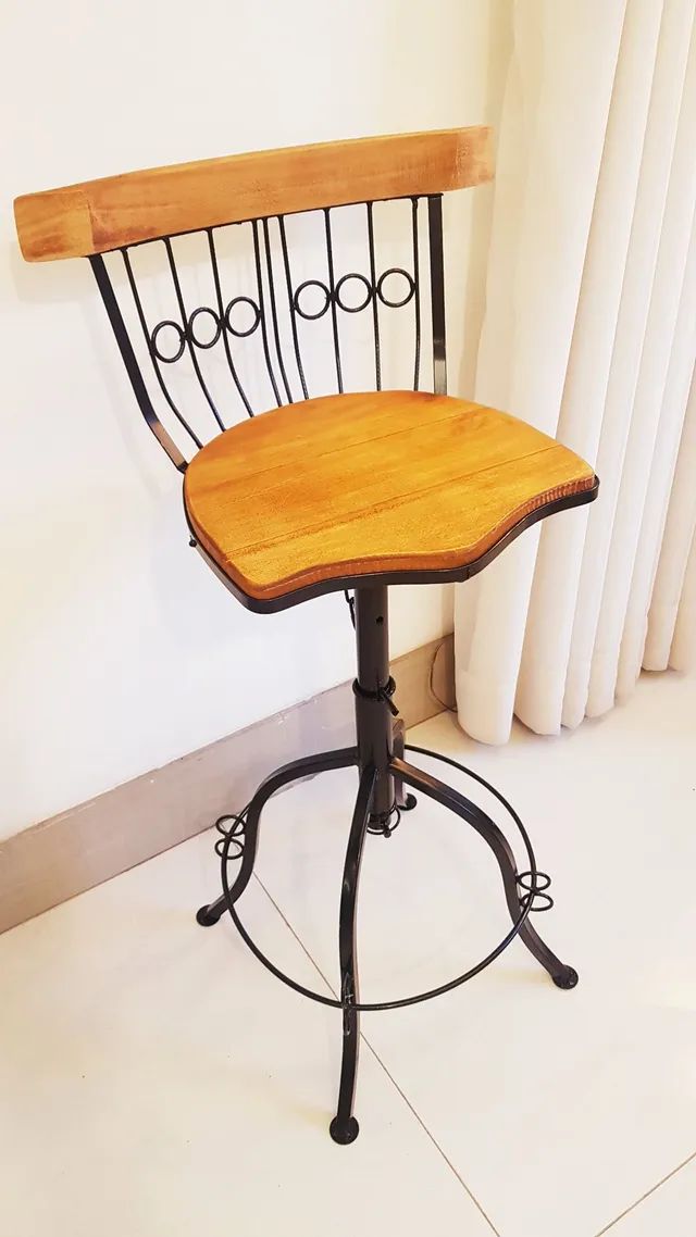 Banqueta Gourmet Bar Ajustável Até 70cm - Foto 6