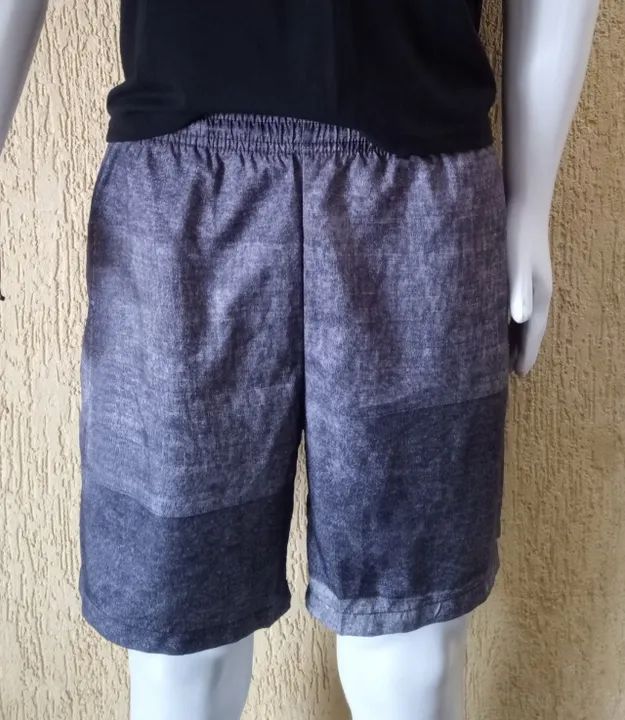 Short Masculino Cinza Marmorizado - Tam M - Foto 4