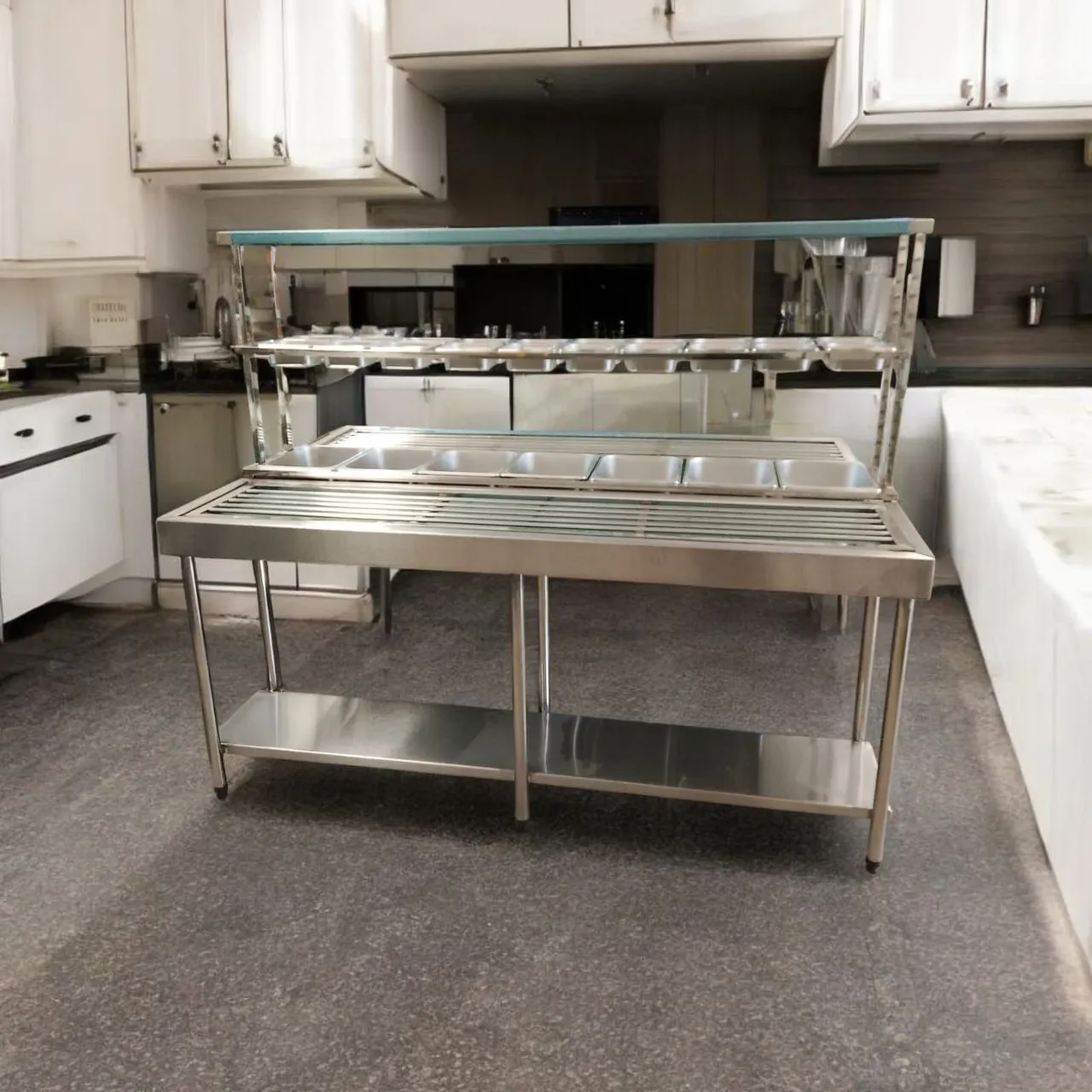 Mesa de Aço Inox para Cozinha Industrial - Semi Nova