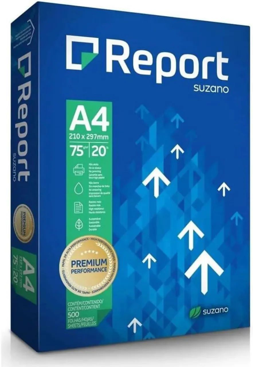 Resma de Papel A4 Report Suzano - 500 Folhas - Foto 2