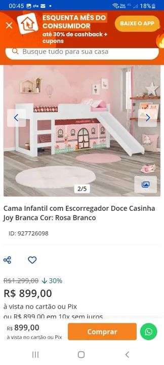 Cama Infantil com casinha e Escorregador - Foto 2