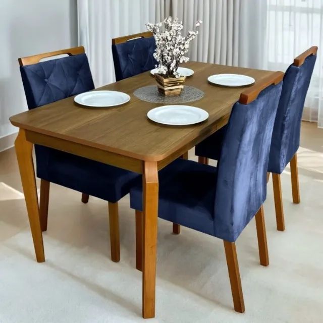 Mesa Alegra 1,20m_4 Cadeiras MDF  Pronta Entrega!!