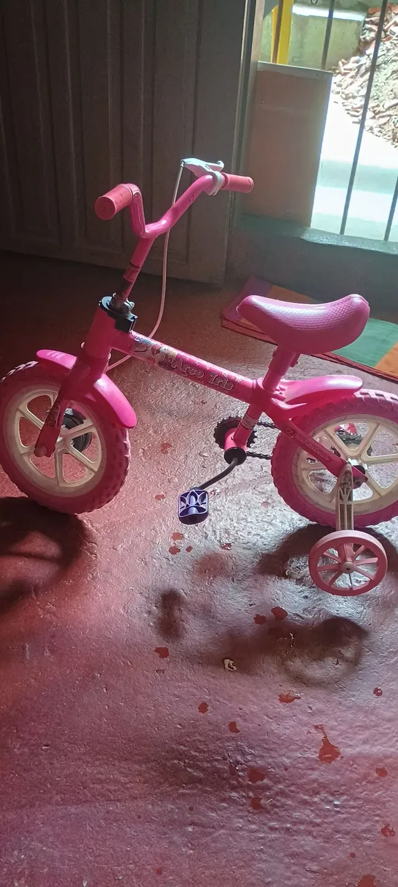 Bicicleta Infantil Rosa Aro 12 com Rodinhas 100 reais