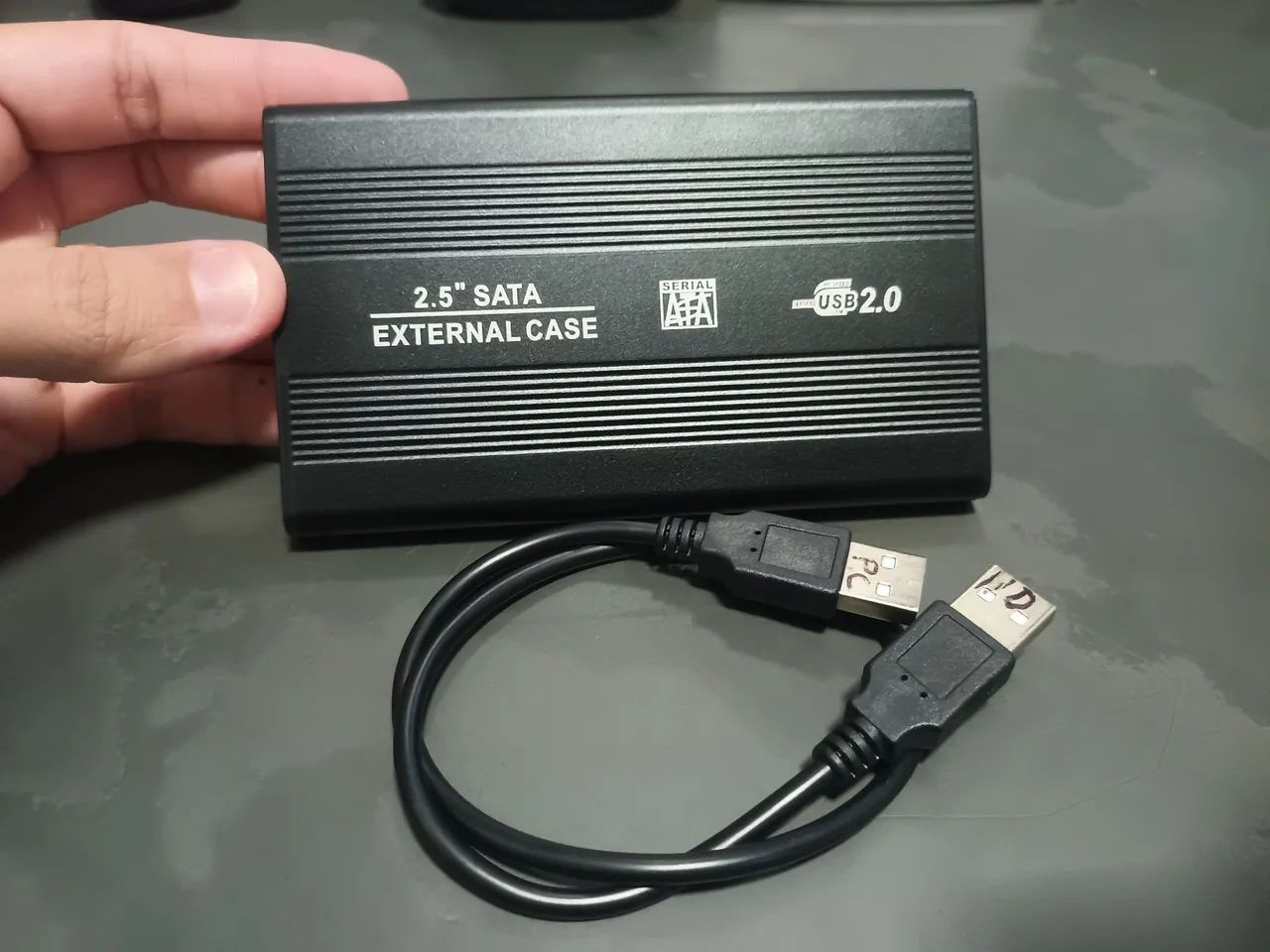 HD externo de 400gb + Case USB 2.0 para HD 2.5 em Alumínio