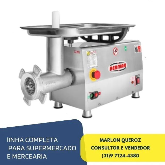 Moedor de Carne Boca 22 Bermar Inox Bivolt