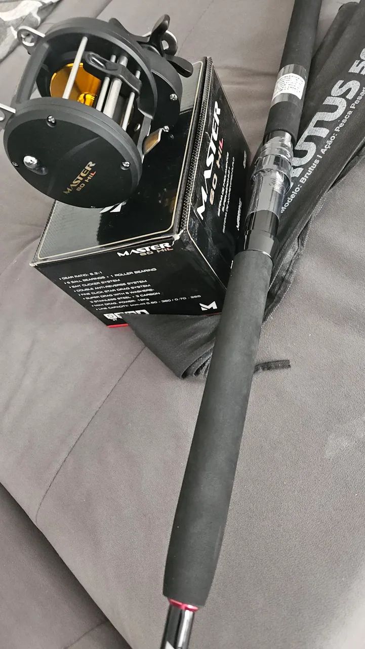 Carretilha Marine Master EX60 + Vara - Foto 4