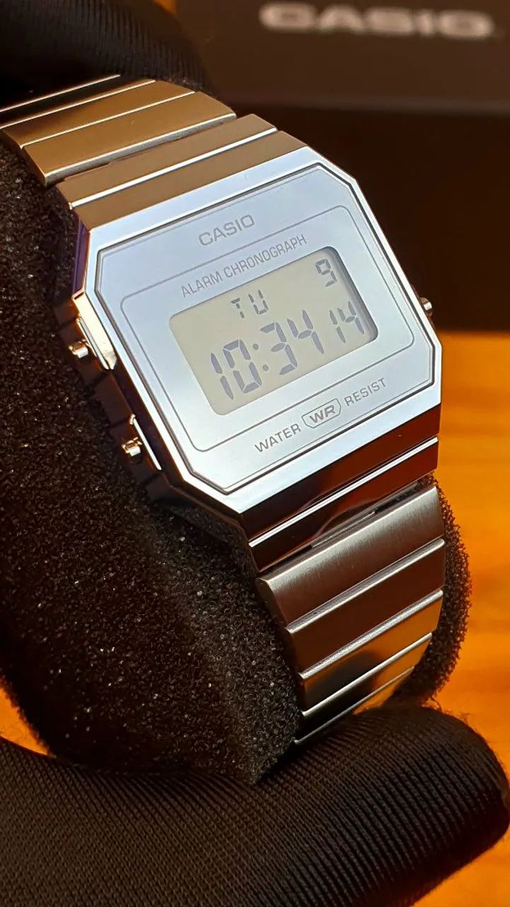 Casio A700WEV prata espelhado  - Foto 2