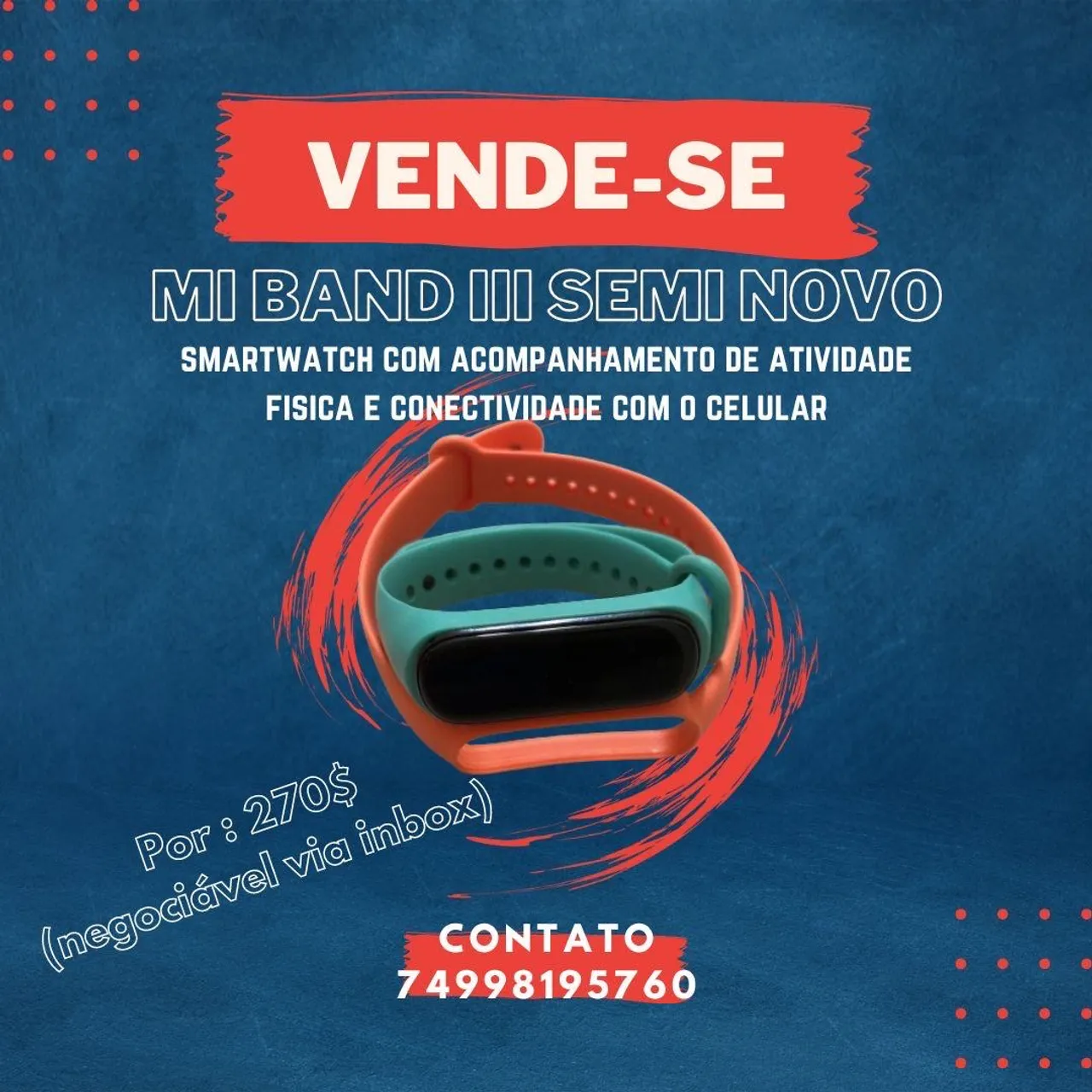 Smartwatch para Fitness - Xiaomi Mi Band 3