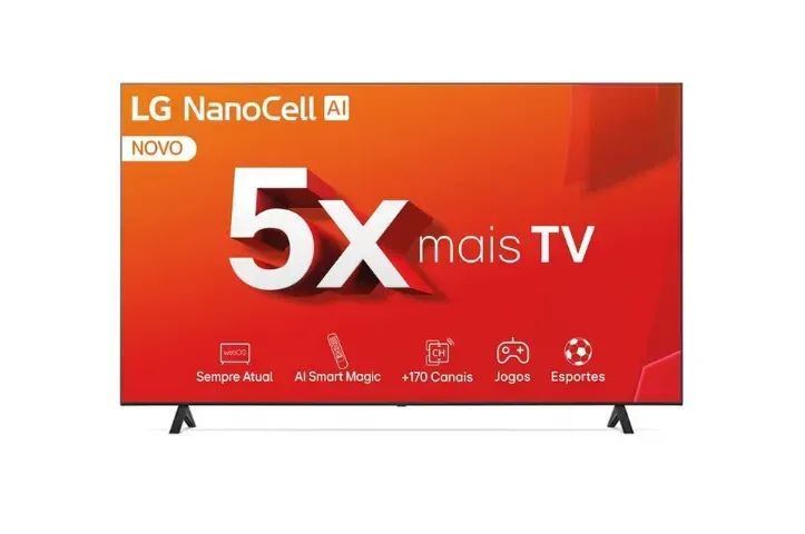 CAIXA LACRADA Smart TV LG 86 polegadas NanoCell NANO80 4K 86NANO80 - Foto 4