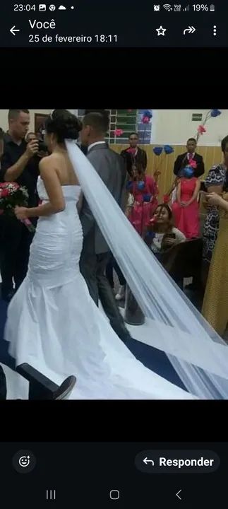 Vestido de Noiva modelo Sereia, 38 - Foto 2