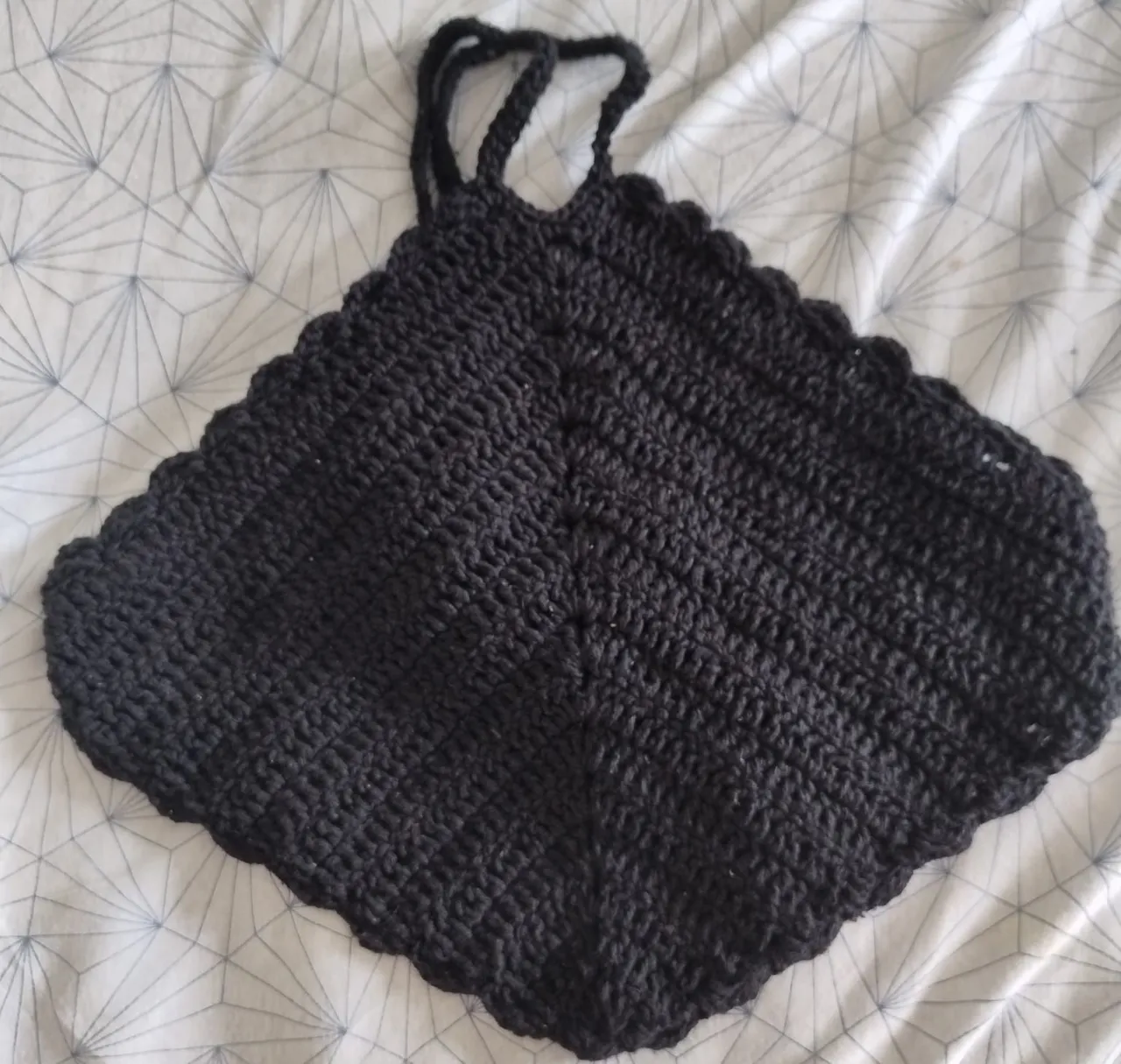 Cropped crochê preto artesanal