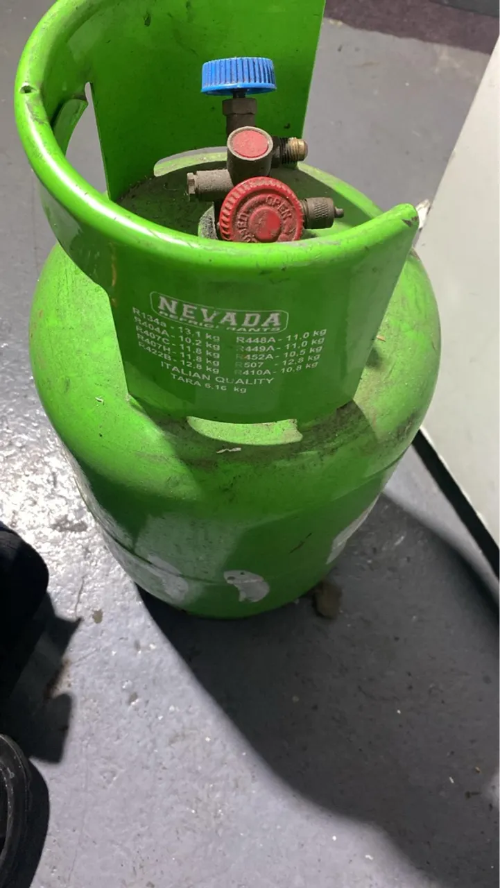 Cilindro gás refrigerante reutilizável até 13kg