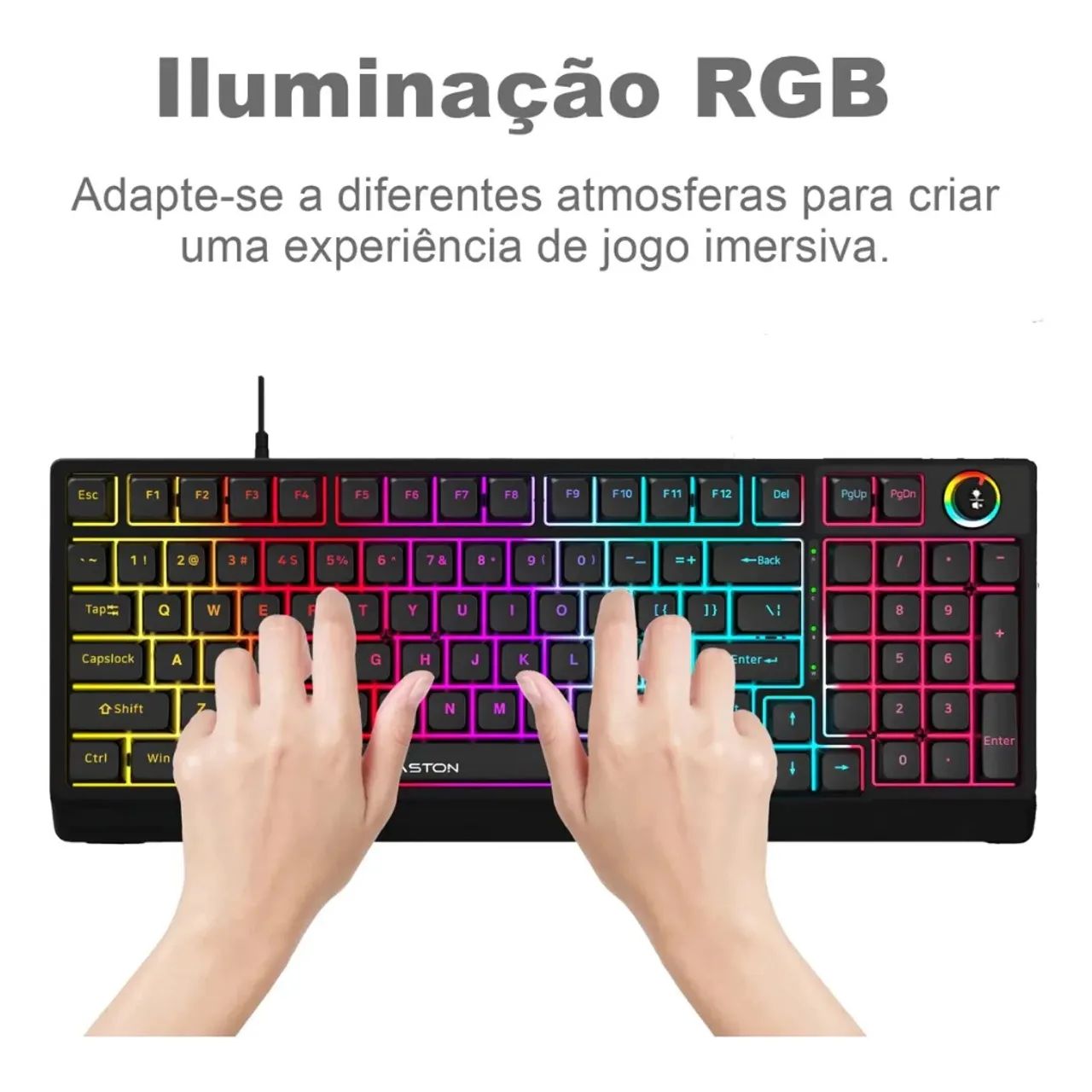 Teclado Gamer Mecânico com Luzes RGB - Foto 2