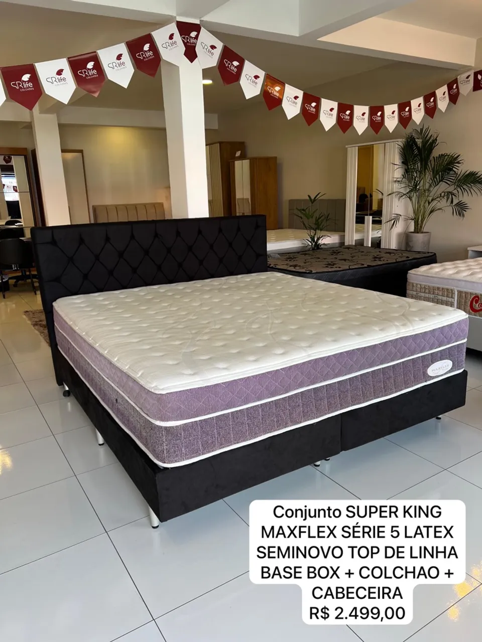 Conjunto Super King Maxflex Série 5 Latex Seminovo - ENTREGAMOS 