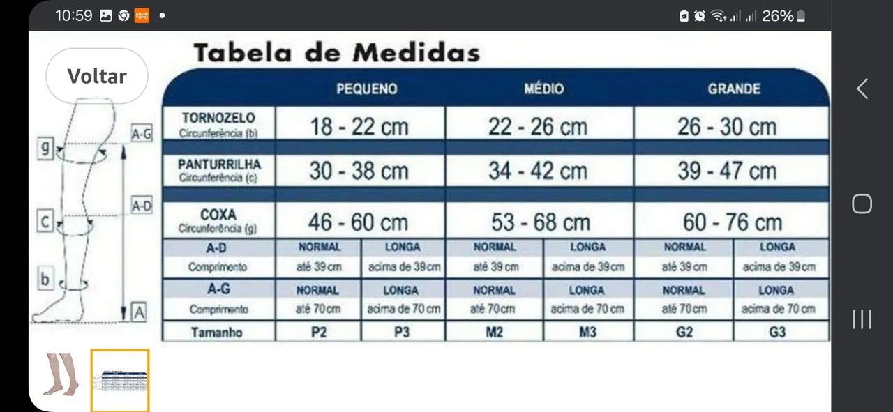 Meias de compressão Sigvaris Dyn Aven Basic Bege - Tamanho M2 - Foto 5