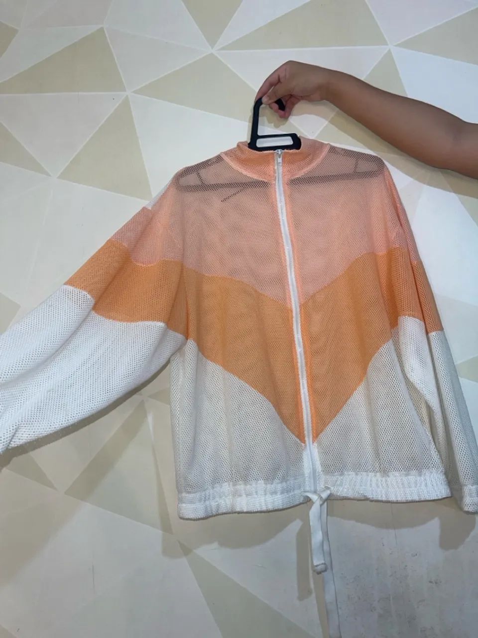 Jaqueta de Malha Transparente Colorida - Foto 2
