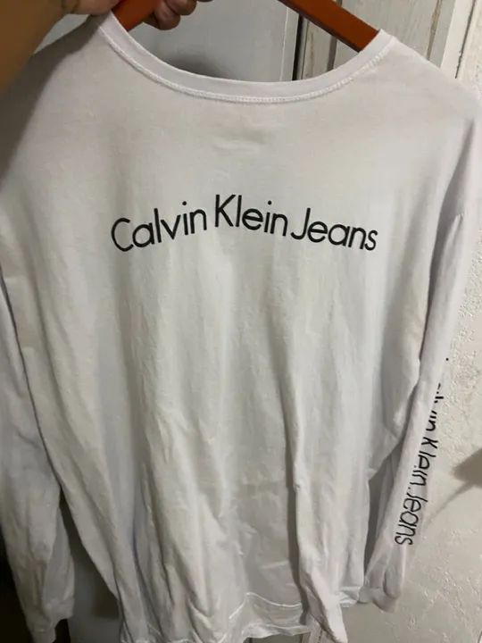 Camiseta Calvin Klein Jeans Branca - Tamanho M - Foto 2