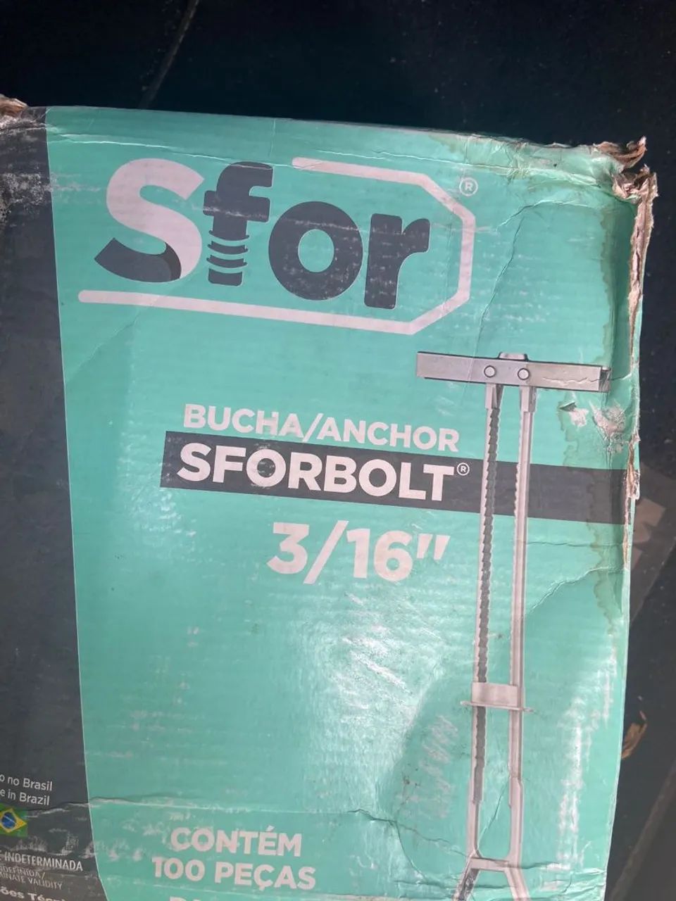Bucha/Anchor Sforbolt 3/16" - 100 Peças