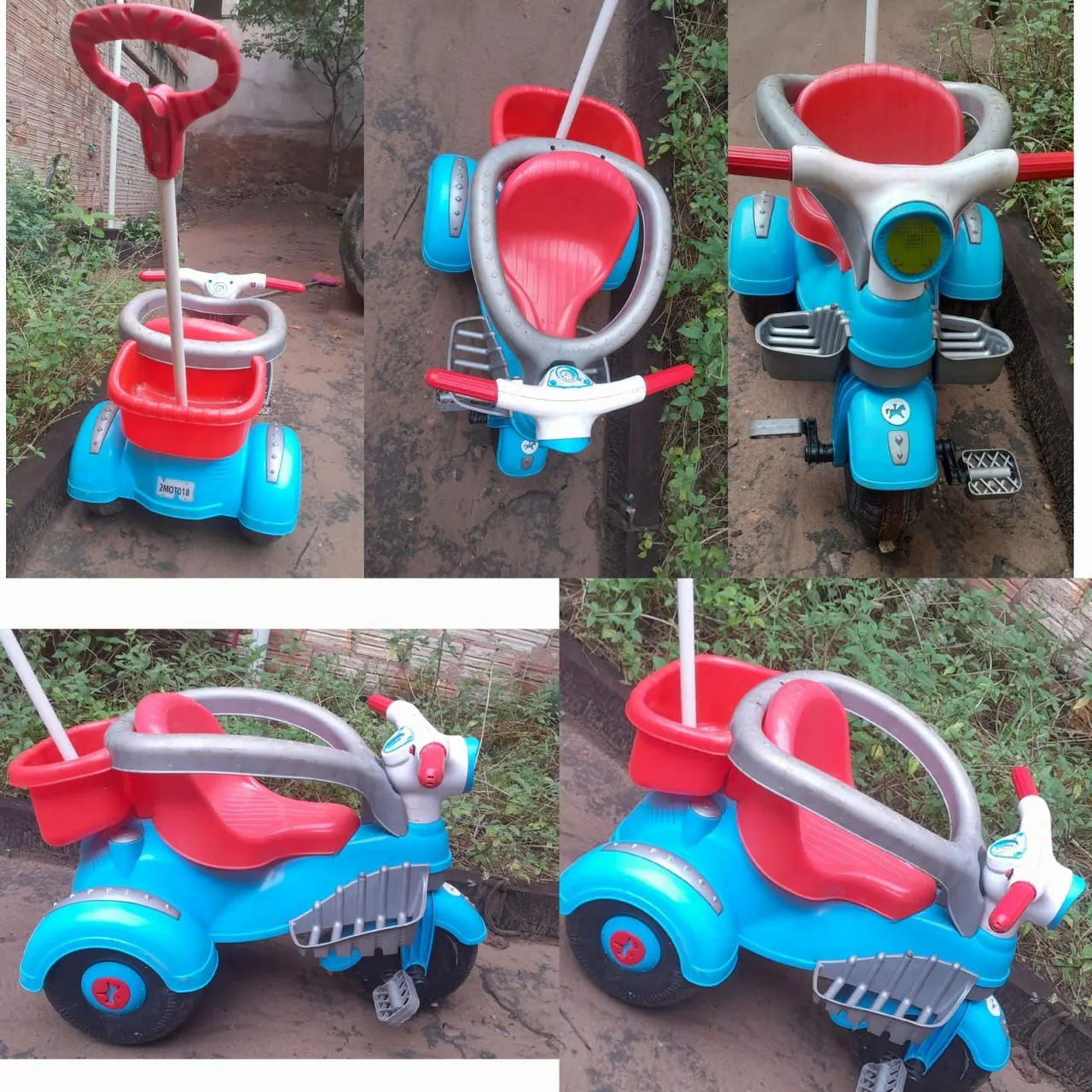 Triciclo Infantil com Haste de Empurrar