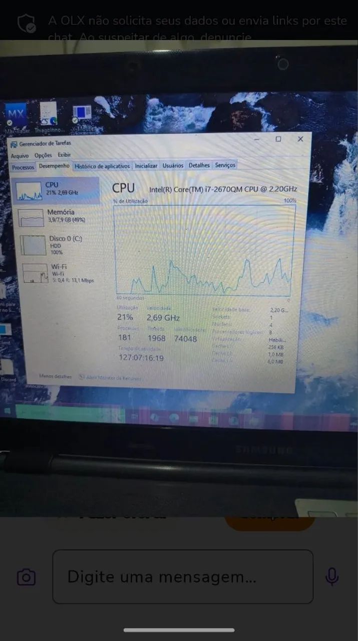 Notebook Samsung rf511 i7 - Foto 4