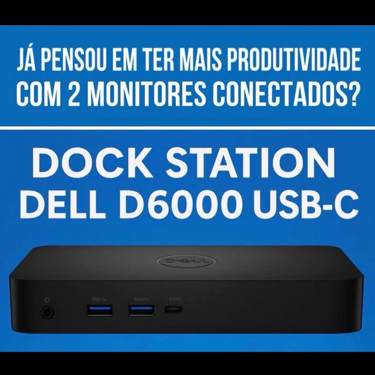 Dock Station Dell D6000 Original USB-C - Na caixa em perfeito estado (5 unidades)