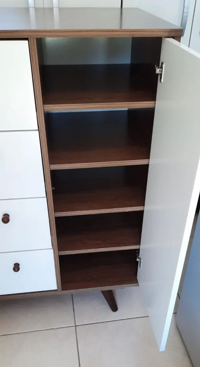 Cômoda Sapateira 4 Gavetas com Porta - Retrô  - Foto 4