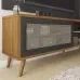 Rack Para Sala Retrô TV até 60 Polegadas Notável NT1175 Freijó/Preto - Foto 2