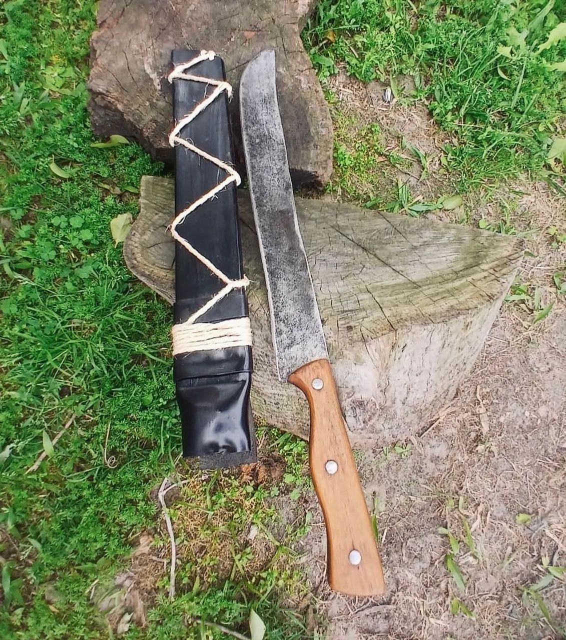 Facão Corta Mato Worker Aço Carbono C/ Bainha Cabo Em Grápia - Foto 2