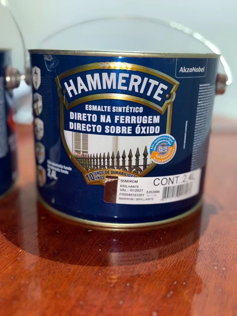 Tinta Hammerite Direto na Ferrugem Marrom Brilhante 2,4L