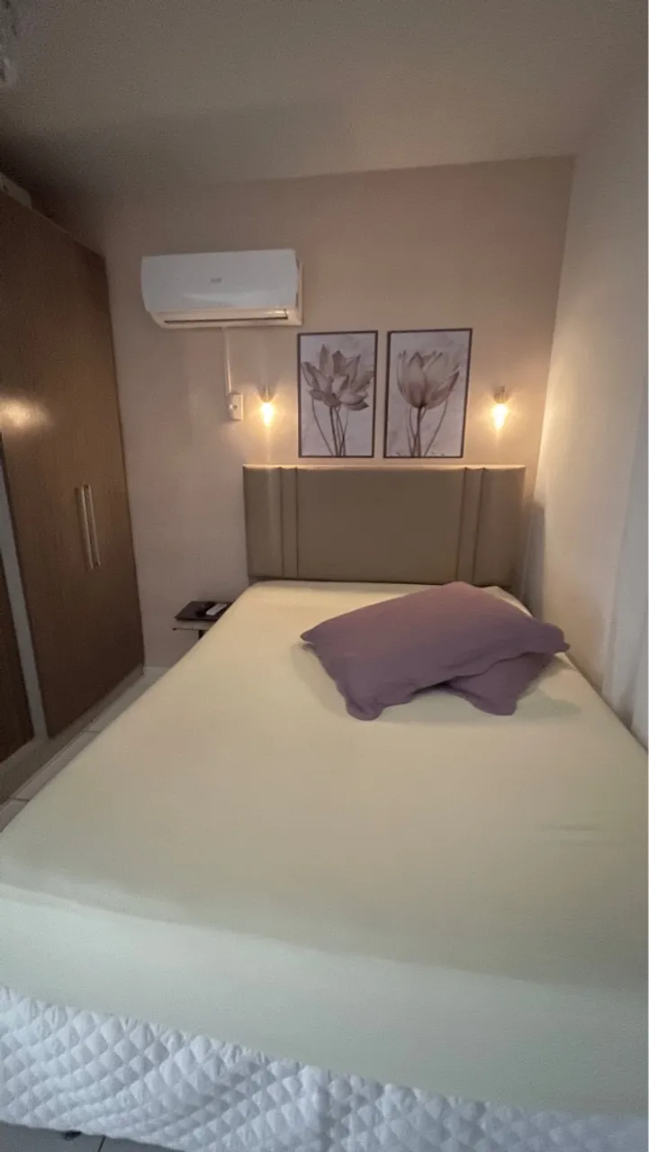 Cama Box Casal com Cabeceira Estofada