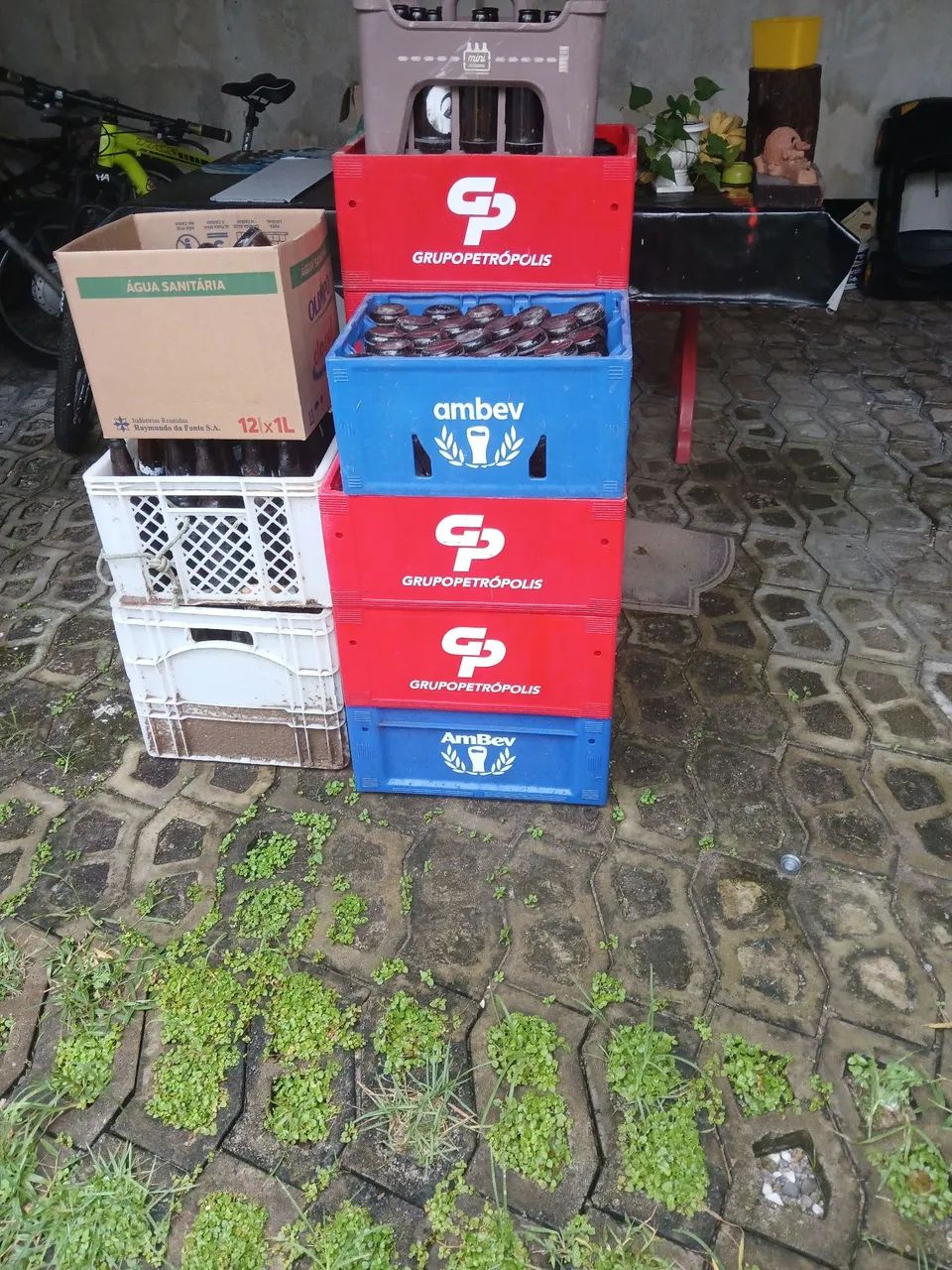 engradados de cerveja