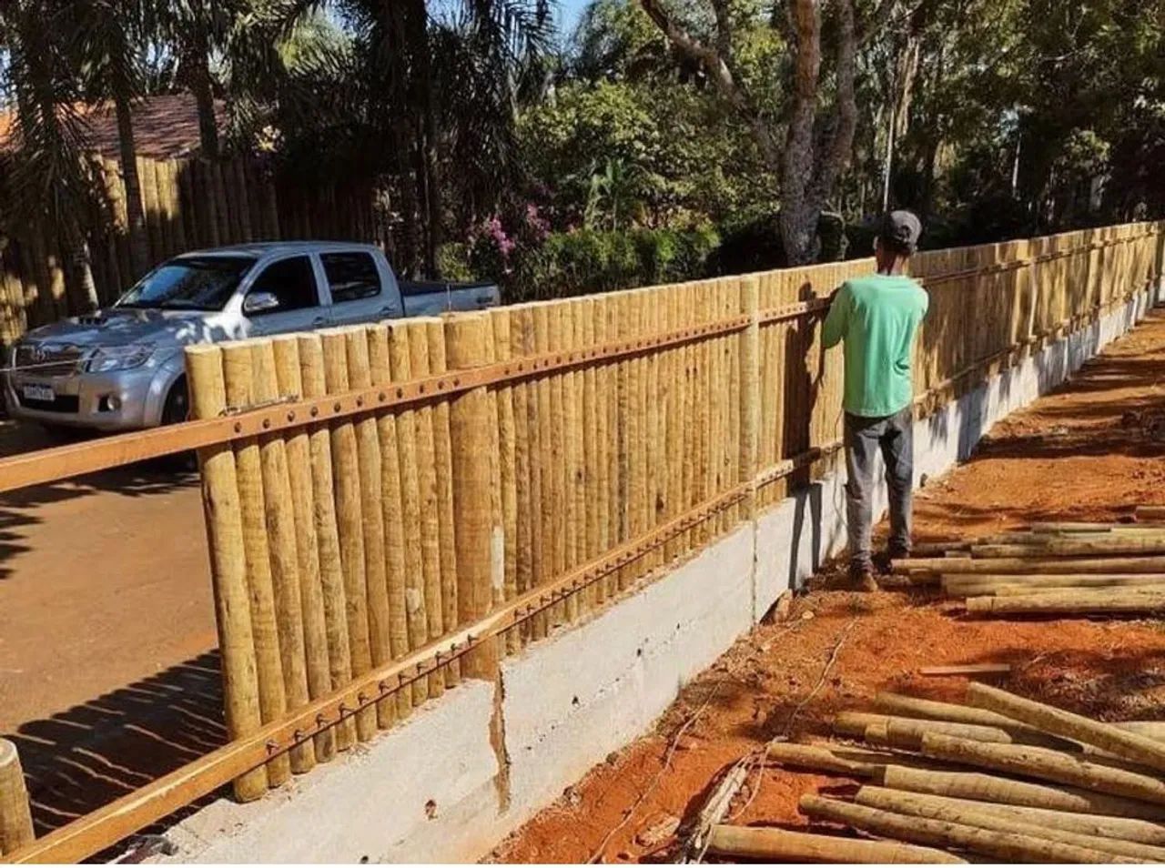 Cerca de madeira - Novo